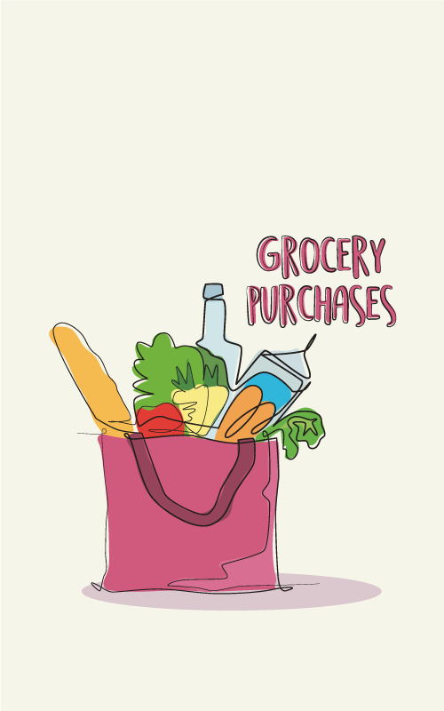 Poster cuisine illustration de produits alimentaires - TenStickers