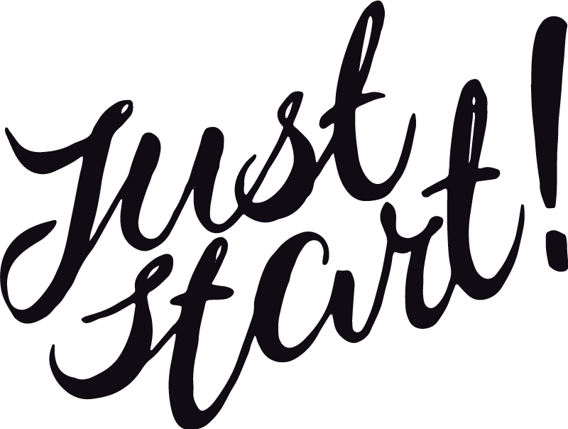 Poster bureau commencez tout simplement - TenStickers