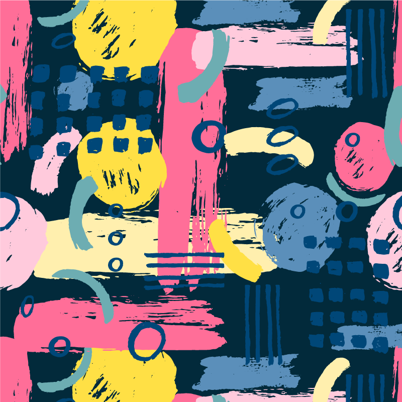 Poster salon abstrait coloré - TenStickers