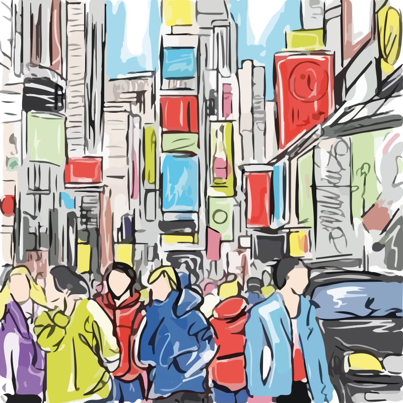 Poster salon personnages modernes de new york - TenStickers