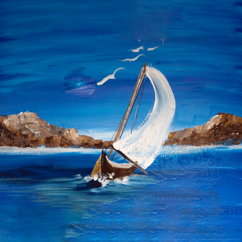 Poster salon voiliers sur toile - TenStickers