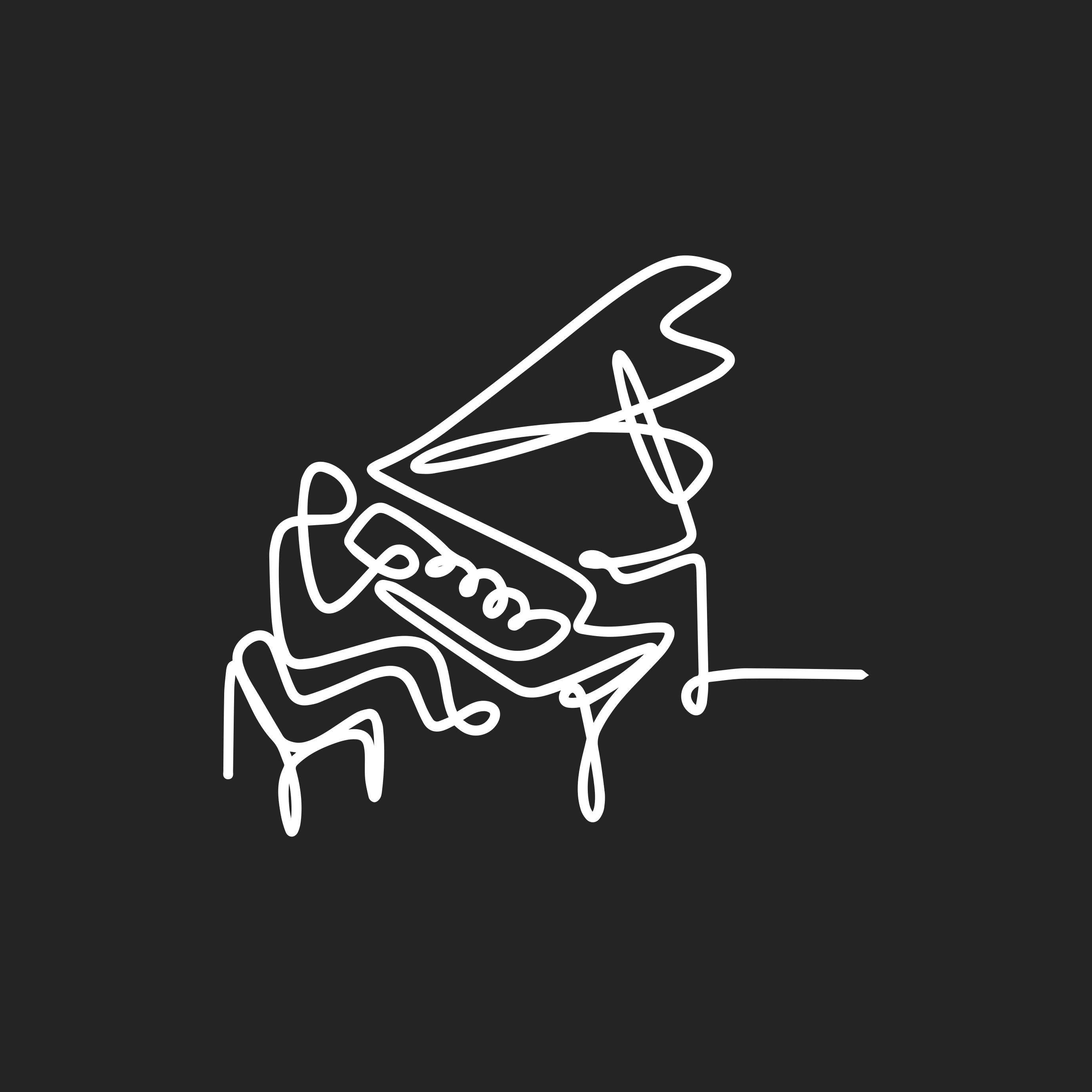 Poster salon design mignon de pianiste en lineart - TenStickers