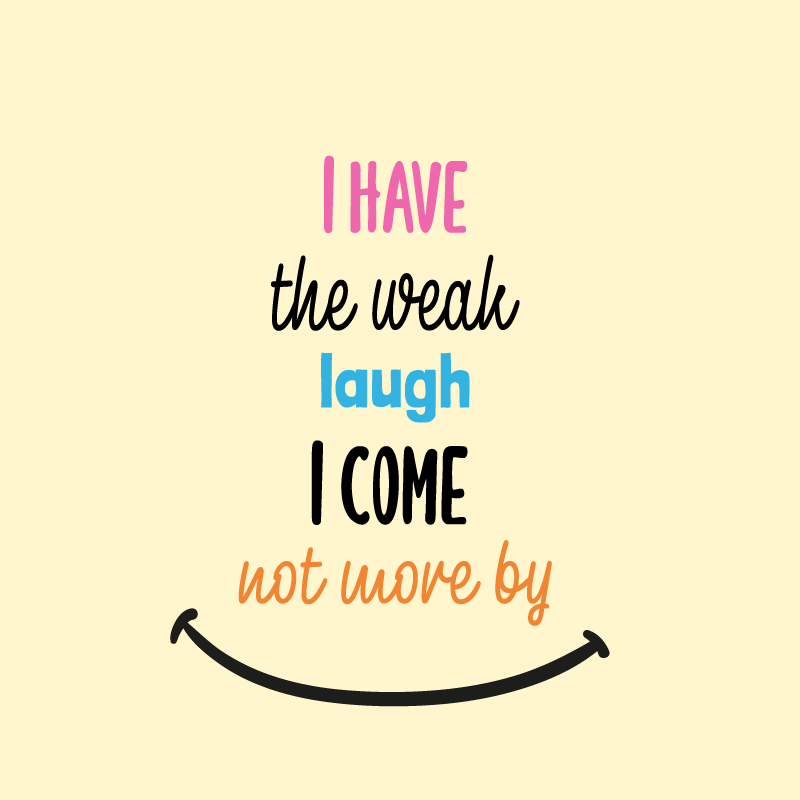 Poster salon j'ai le rire fragile - TenStickers