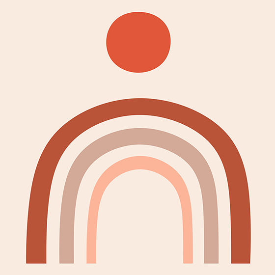 Poster salon art mural arc-en-ciel - TenStickers