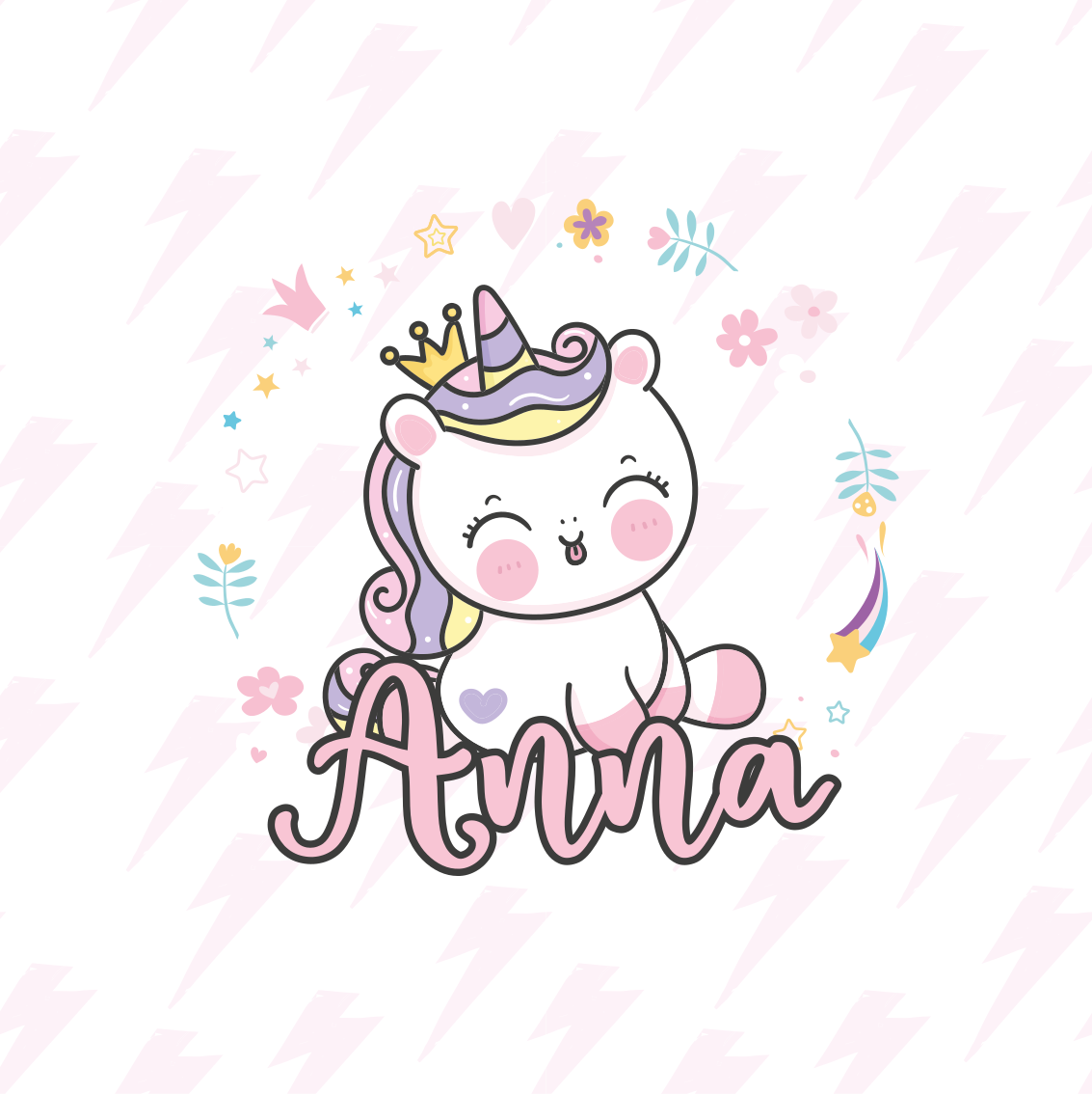 Poster chambre enfant licorne bébé mignonne - TenStickers