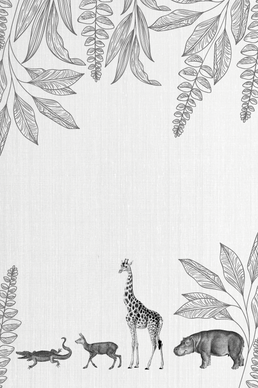 Poster chambre enfant décoration animaux et arbres - TenStickers