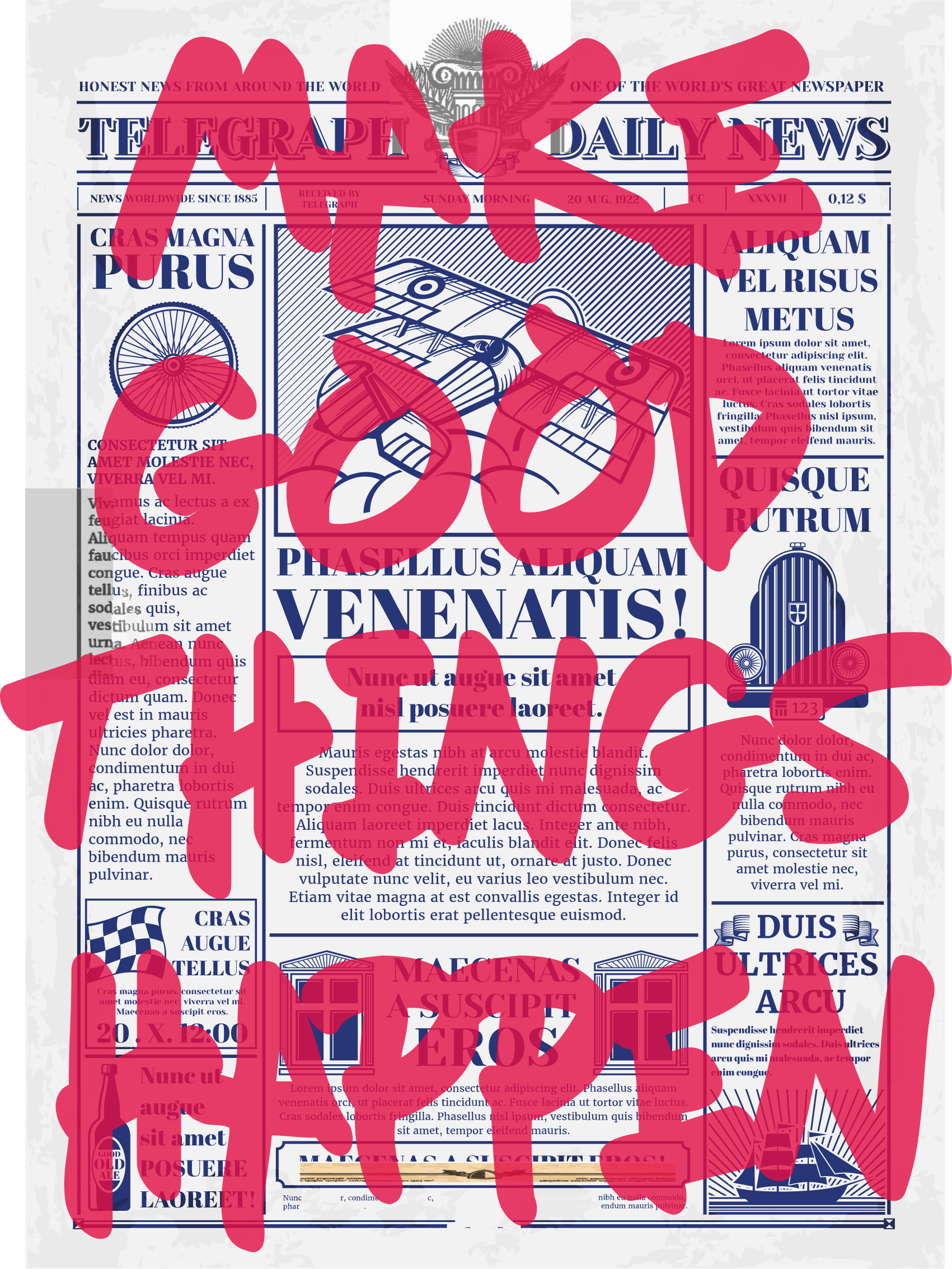 Poster phrases design rétro pour faire de belles choses - TenStickers