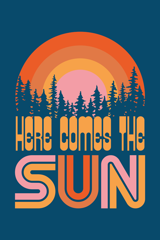 Poster phrases soleil vintage - TenStickers