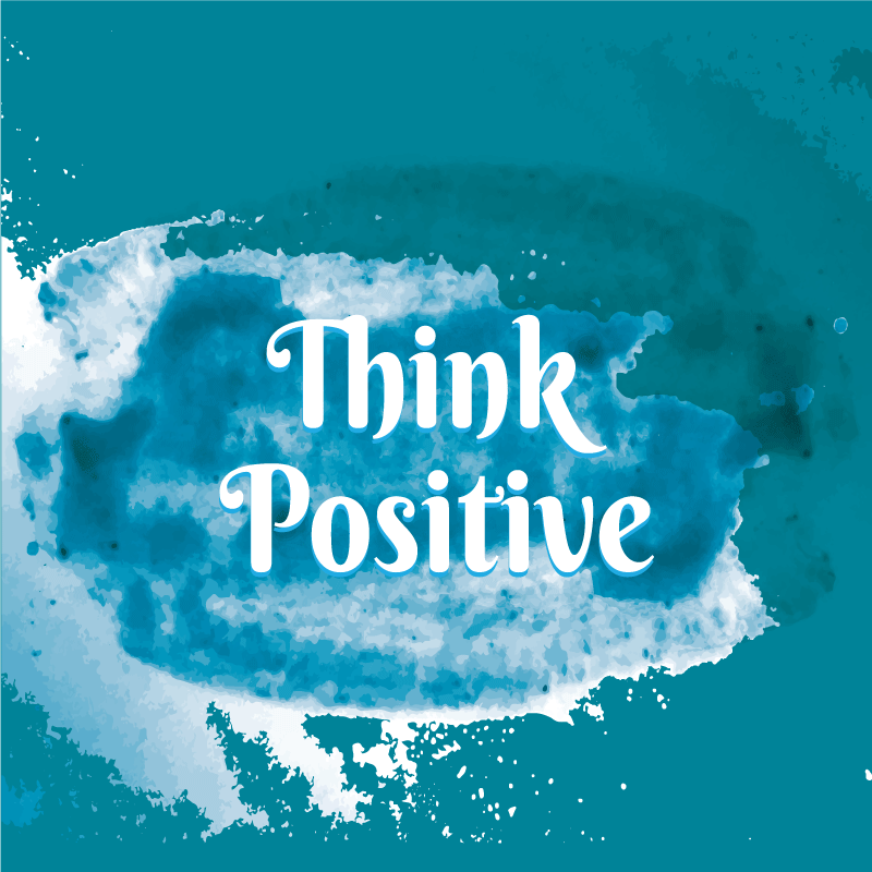 Poster phrases pensez positif - TenStickers