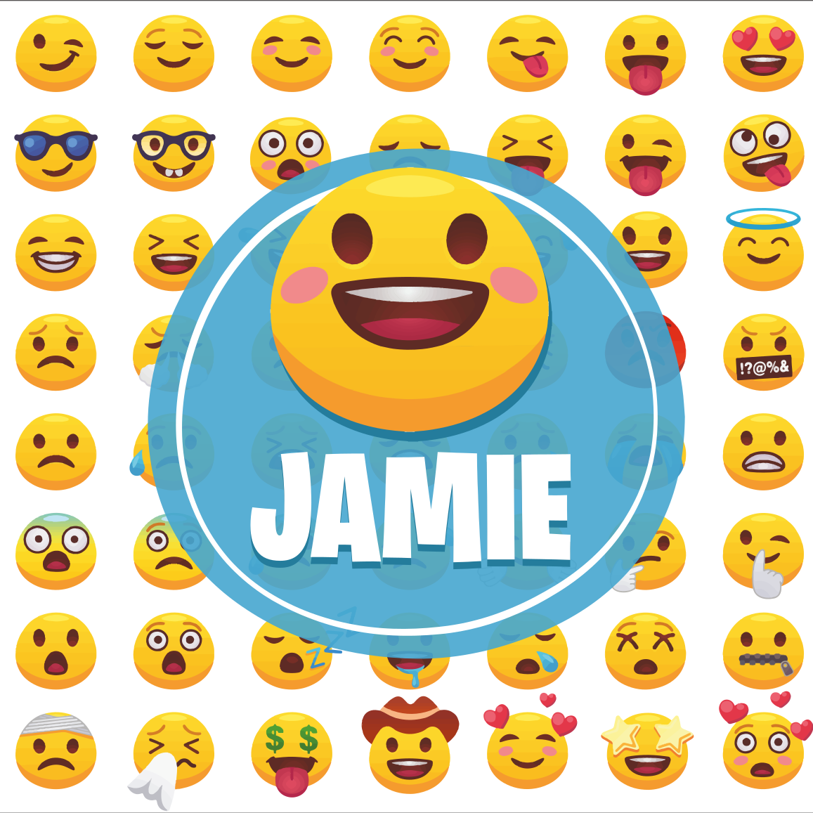 Poster chambre ado collection d'expressions emoji - TenStickers