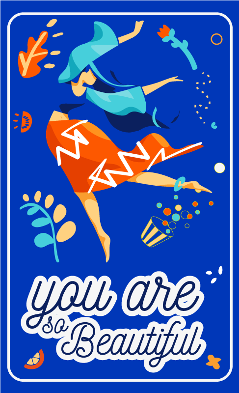 Poster phrases vous êtes si belle en dansant - TenStickers
