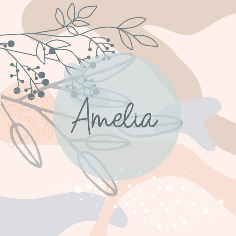 Poster personnalisable imprimé personnalisé d'amelia - TenStickers