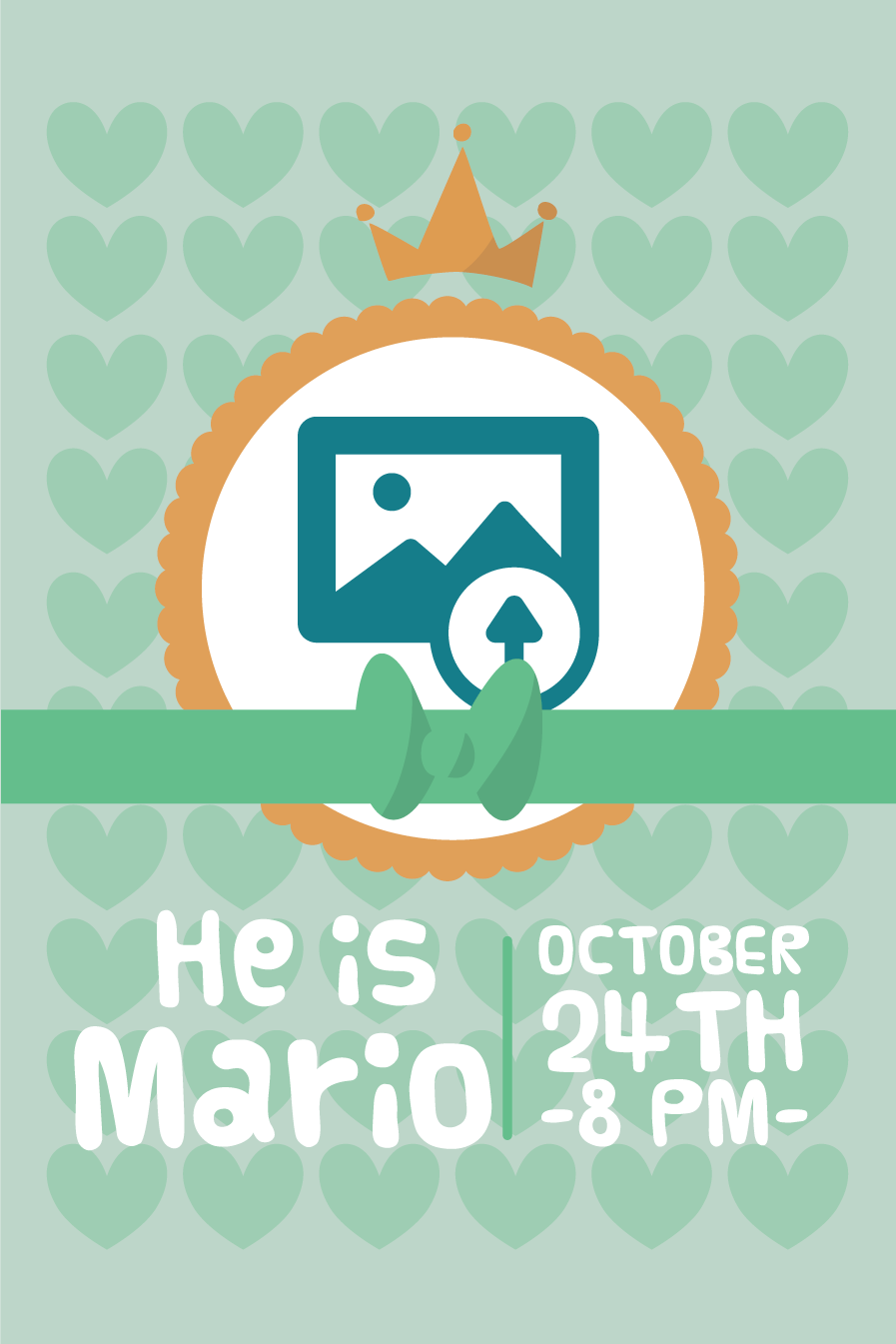 Poster personnalisable il est mario - TenStickers