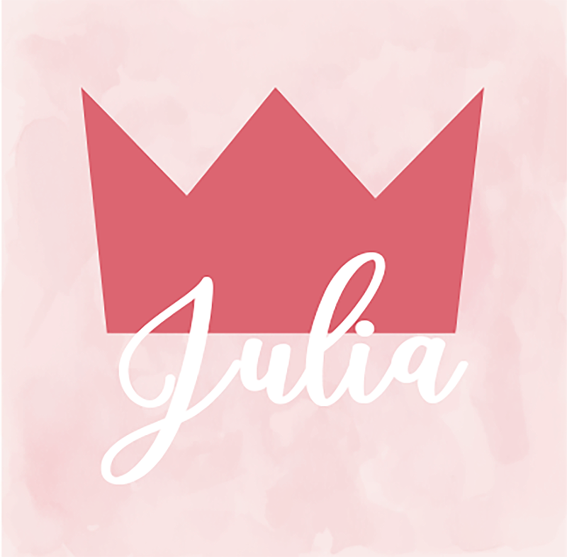 Poster personnalisable couronne personnalisation julia - TenStickers