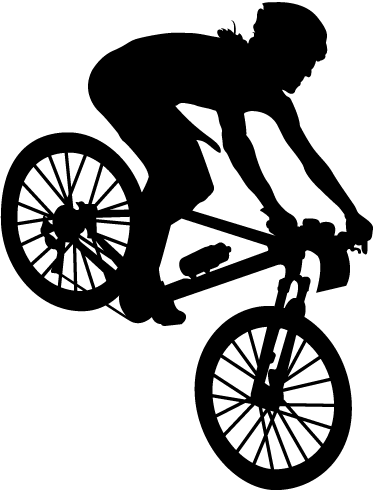 Poster cyclisme silhouette vtt décoratif - TenStickers