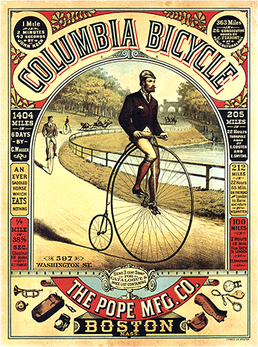 Poster cyclisme affiche vintage de vélos - TenStickers