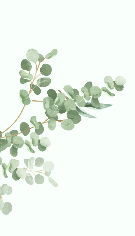 Poster plantes motif feuilles "boho" - TenStickers