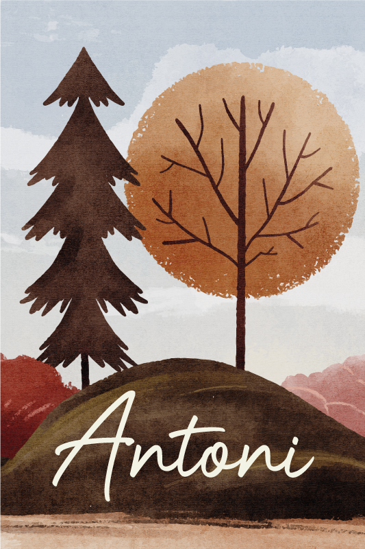 Poster arbre bouleaux scandinaves - TenStickers