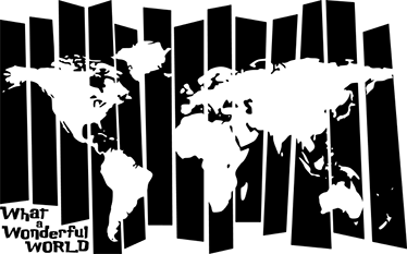 Poster carte du monde vinyle rétro - TenStickers