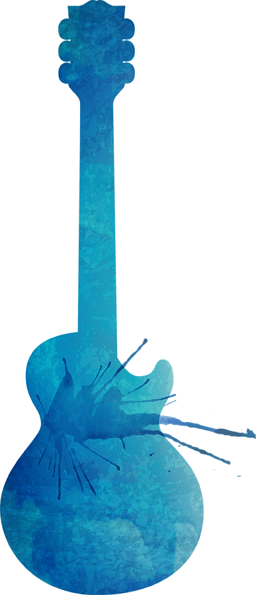 Poster musique guitare splatter décoratif - TenStickers