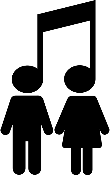 Poster musique icônes de notes musicales - TenStickers