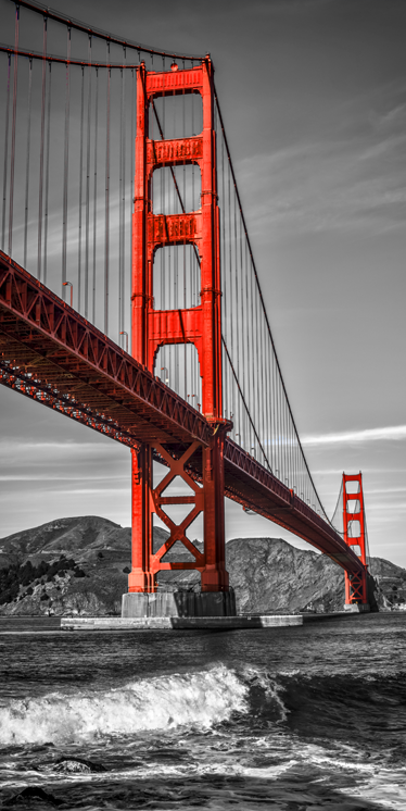 Poster paysages golden gate en vinyle décoratif - TenStickers