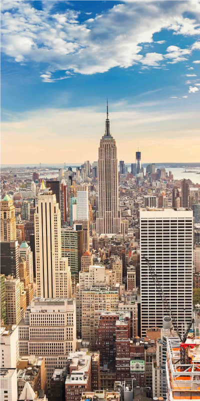 Poster paysages vinyle porte gratte-ciel new york - TenStickers