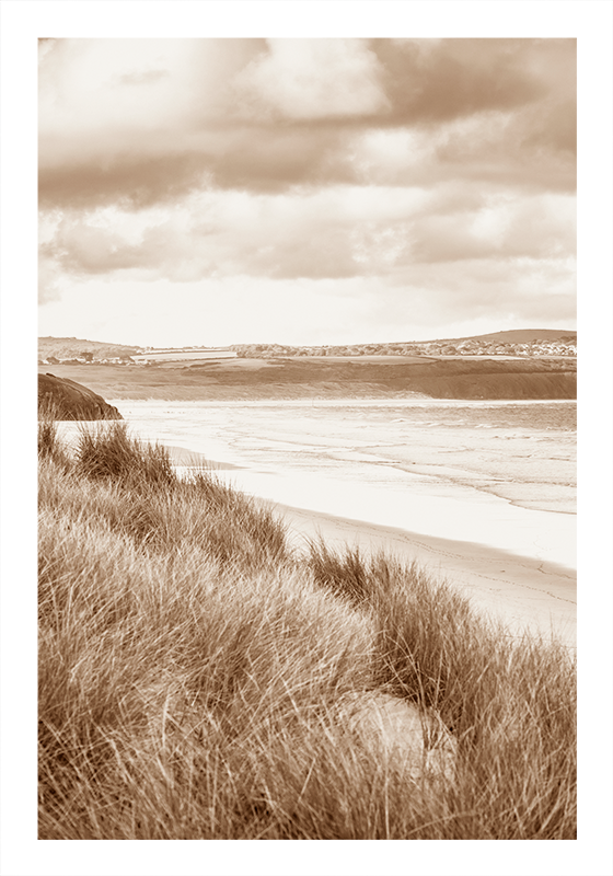 Poster paysages tonalités sépia côtières - TenStickers