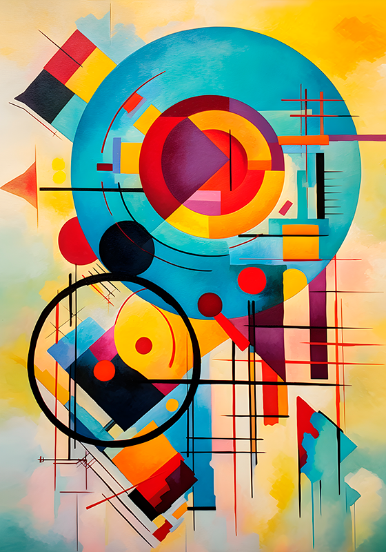Poster abstrait expressionnisme abstrait - TenStickers