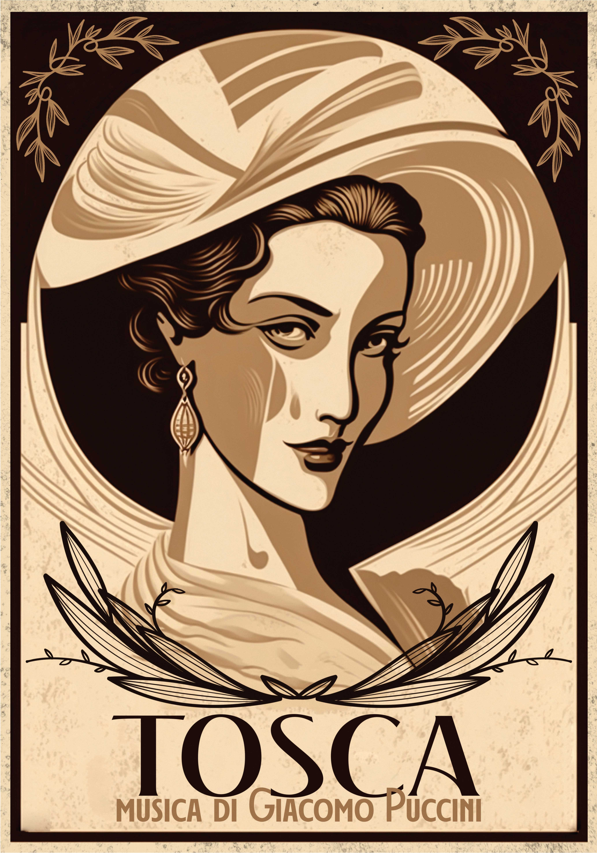 Poster musique tosca opéra affiche décorative - TenStickers