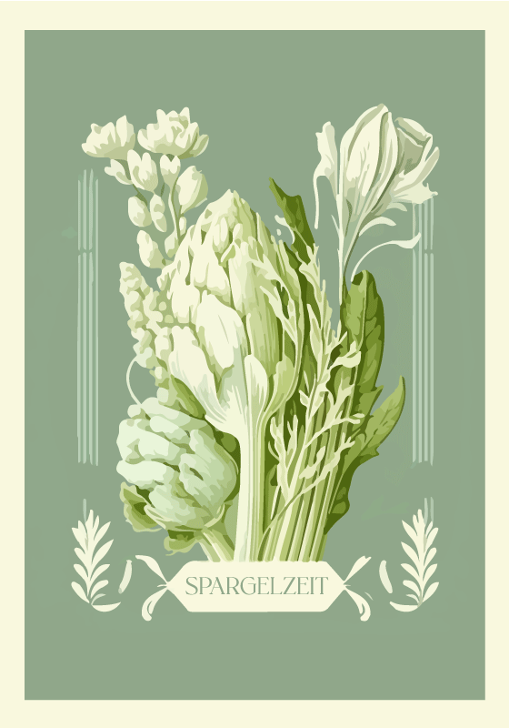 Poster plantes saison des asperges - TenStickers