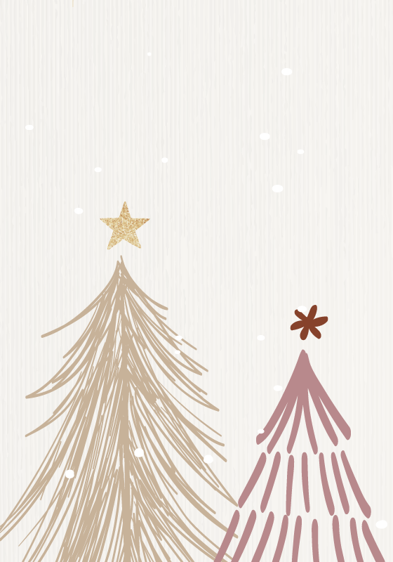 Poster noël arbre de noël minimaliste - TenStickers