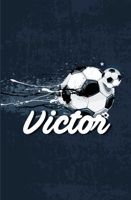 Poster football design original avec nom - TenStickers