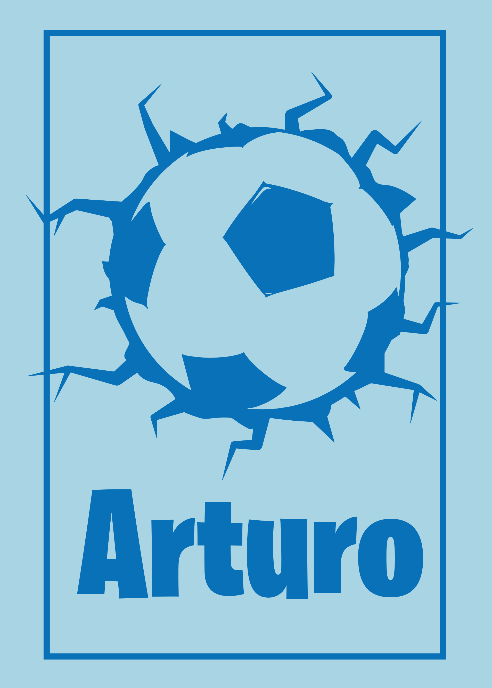 Poster football mur de ballon brisé - TenStickers
