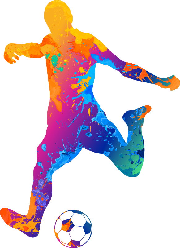 Poster football éclaboussures de peinture - TenStickers