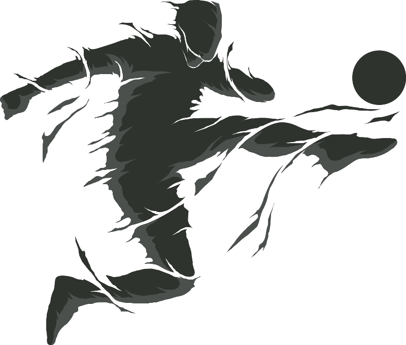 Poster football autocollant joueur de football - TenStickers
