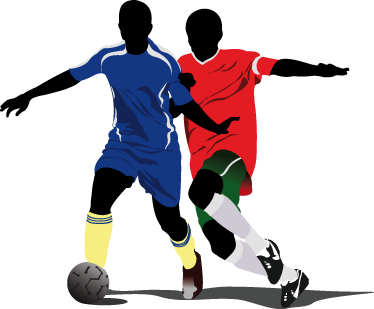 Poster football autocollant jeunes joueurs de foot - TenStickers
