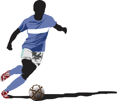 Poster football autocollant décoratif joueur - TenStickers