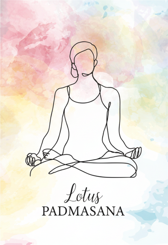 Poster zen en illustration de poses de méditation - TenStickers