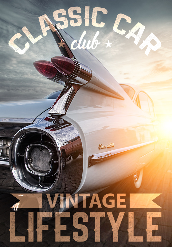 Affiche vintage du club de voitures classiques - TenStickers