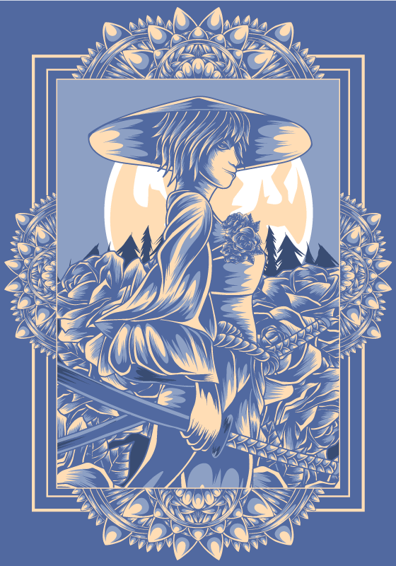 Impression d'affiche anime samouraï - TenStickers