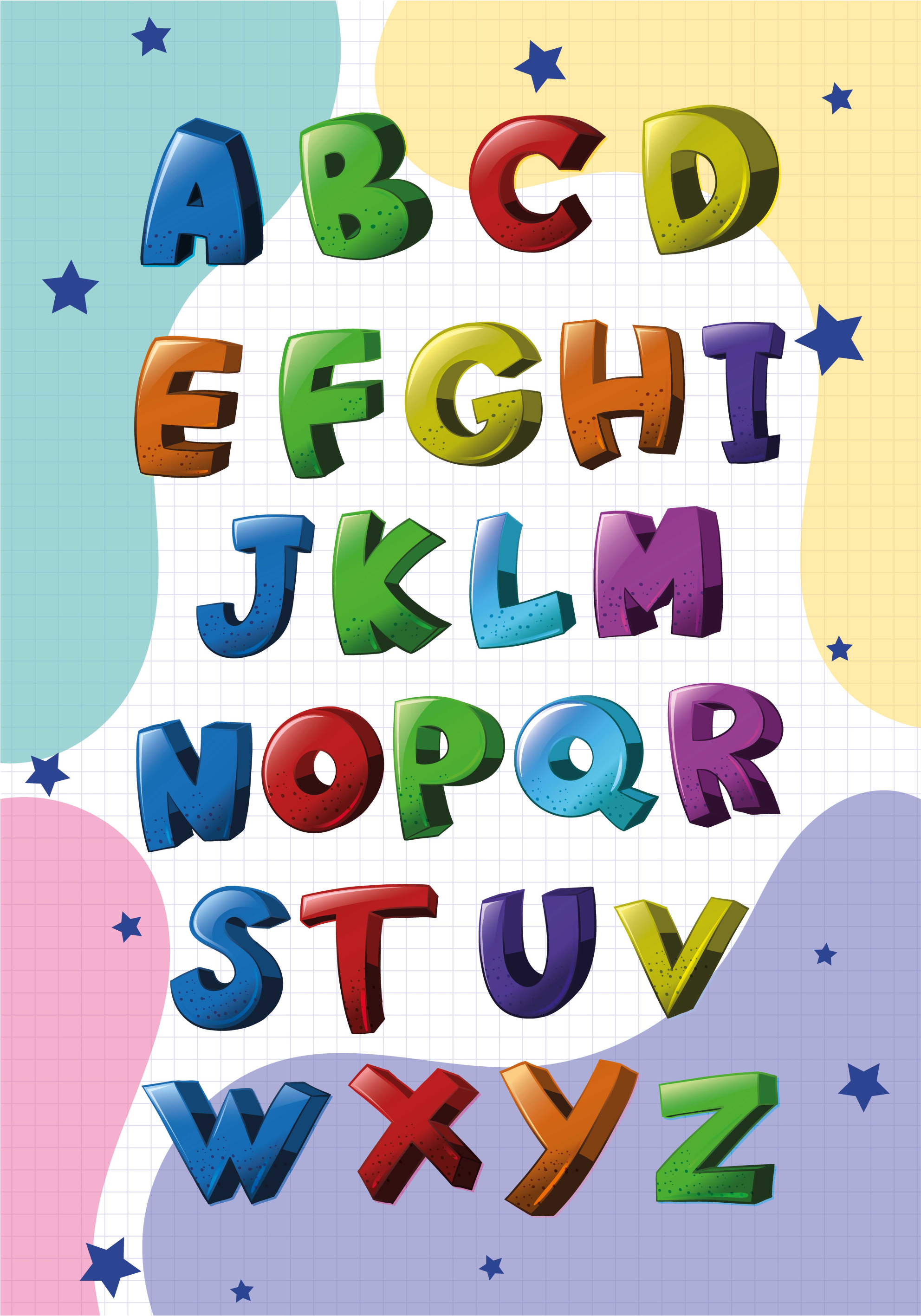 Impression d'affiche d'apprentissage de l'alphabet - TenStickers