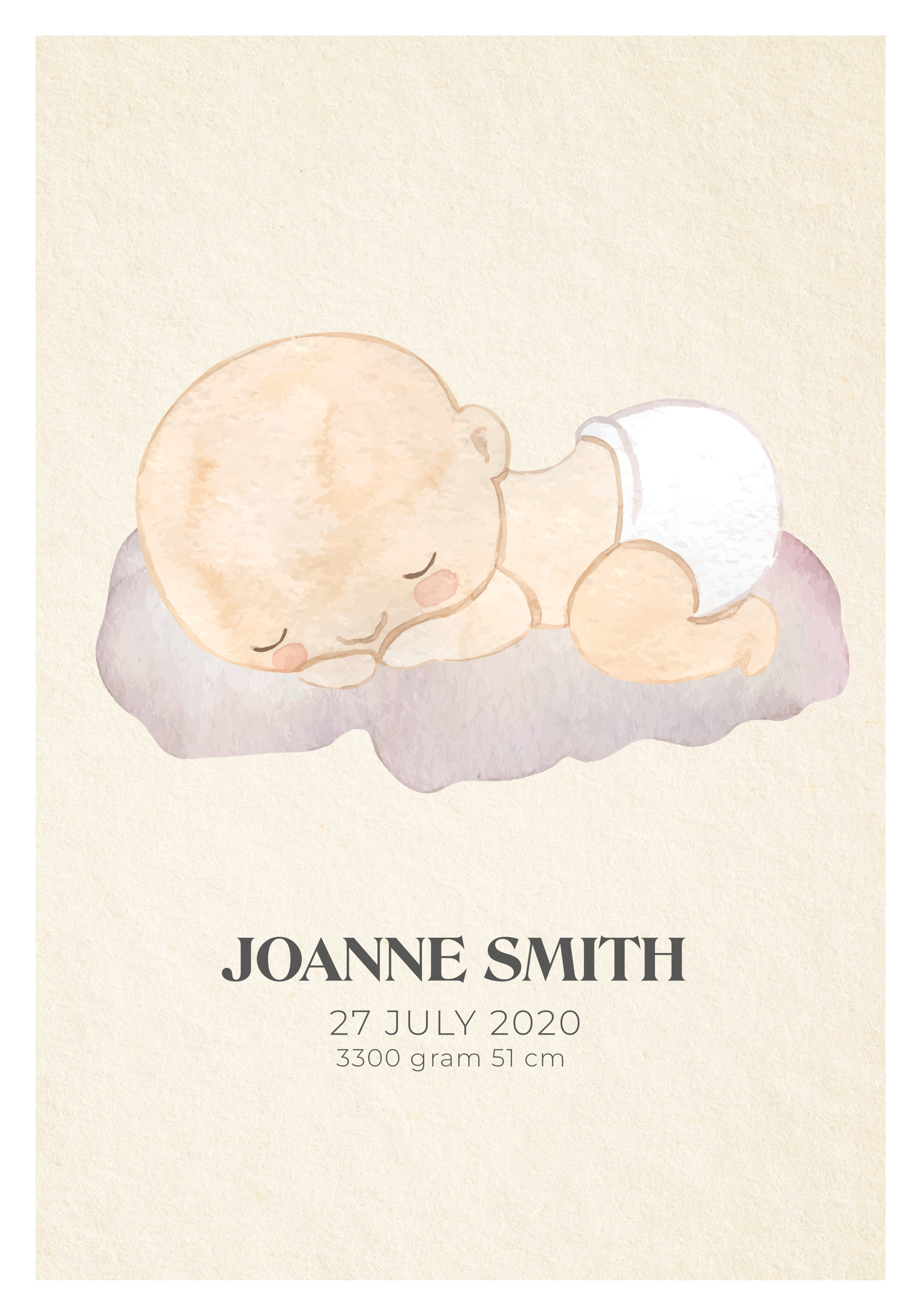 Poster chambre enfant bébé né amour - TenStickers