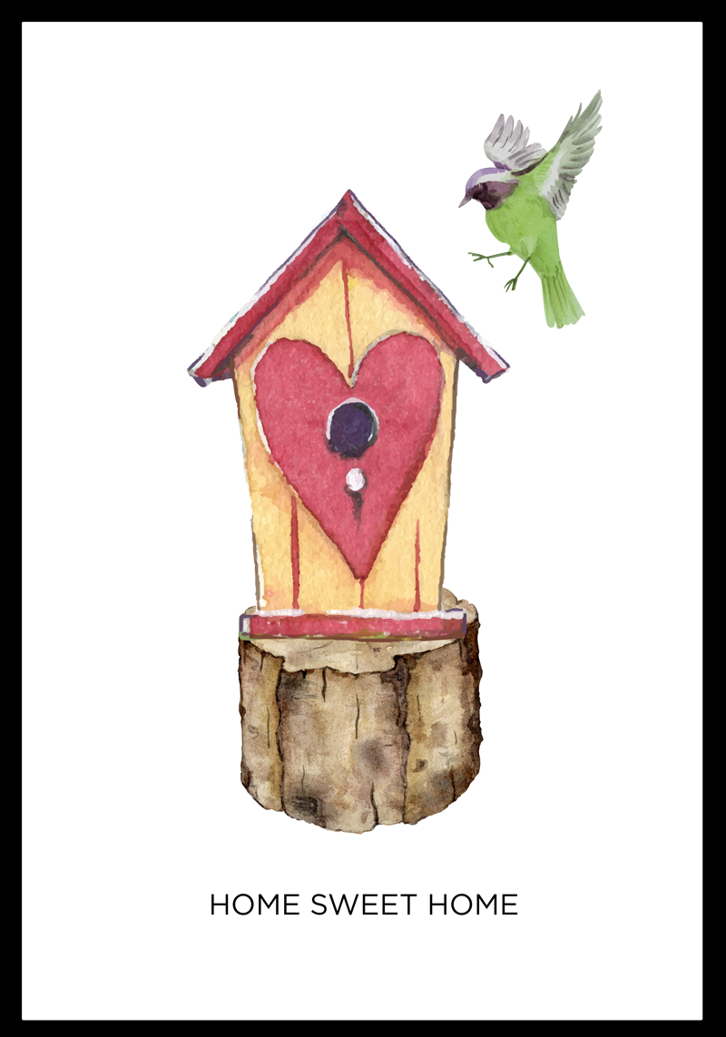 Poster salon maison douce maison - TenStickers