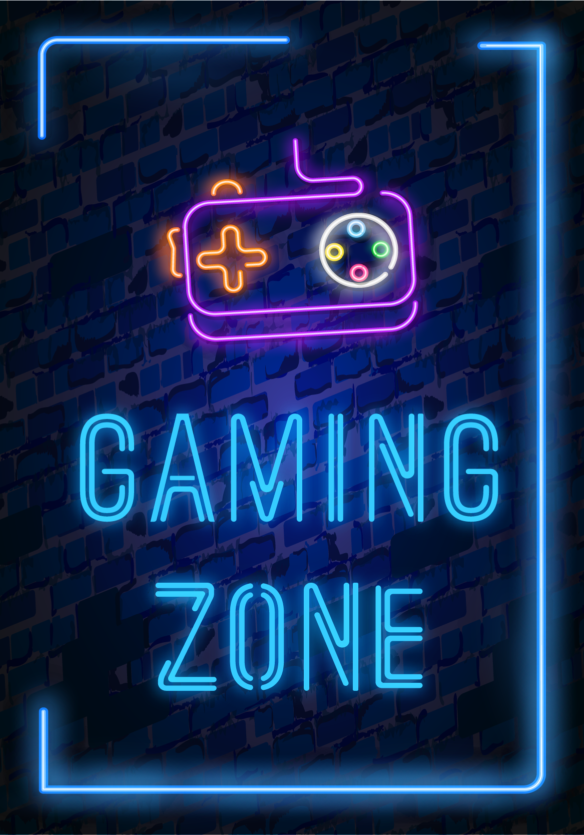 Poster jeux vidéo gaming zone - TenStickers