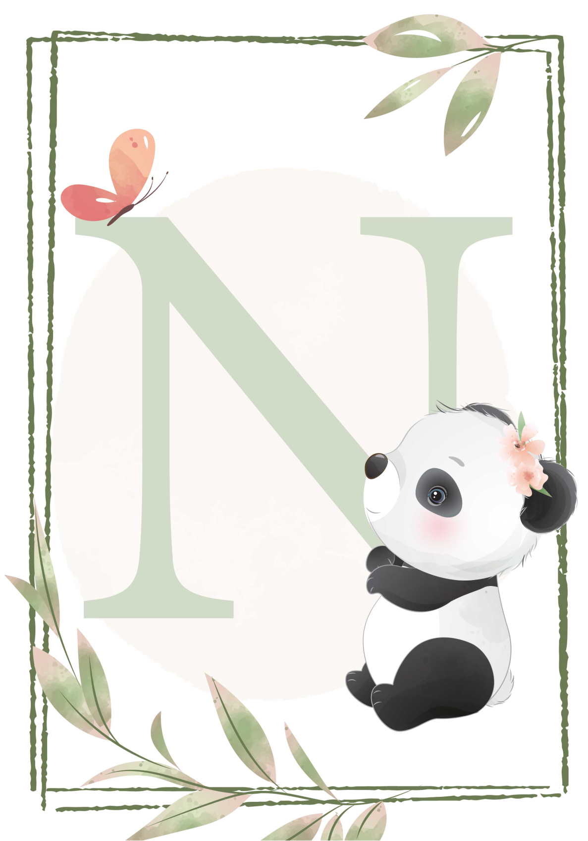 Poster chambre enfant panda mignon - TenStickers