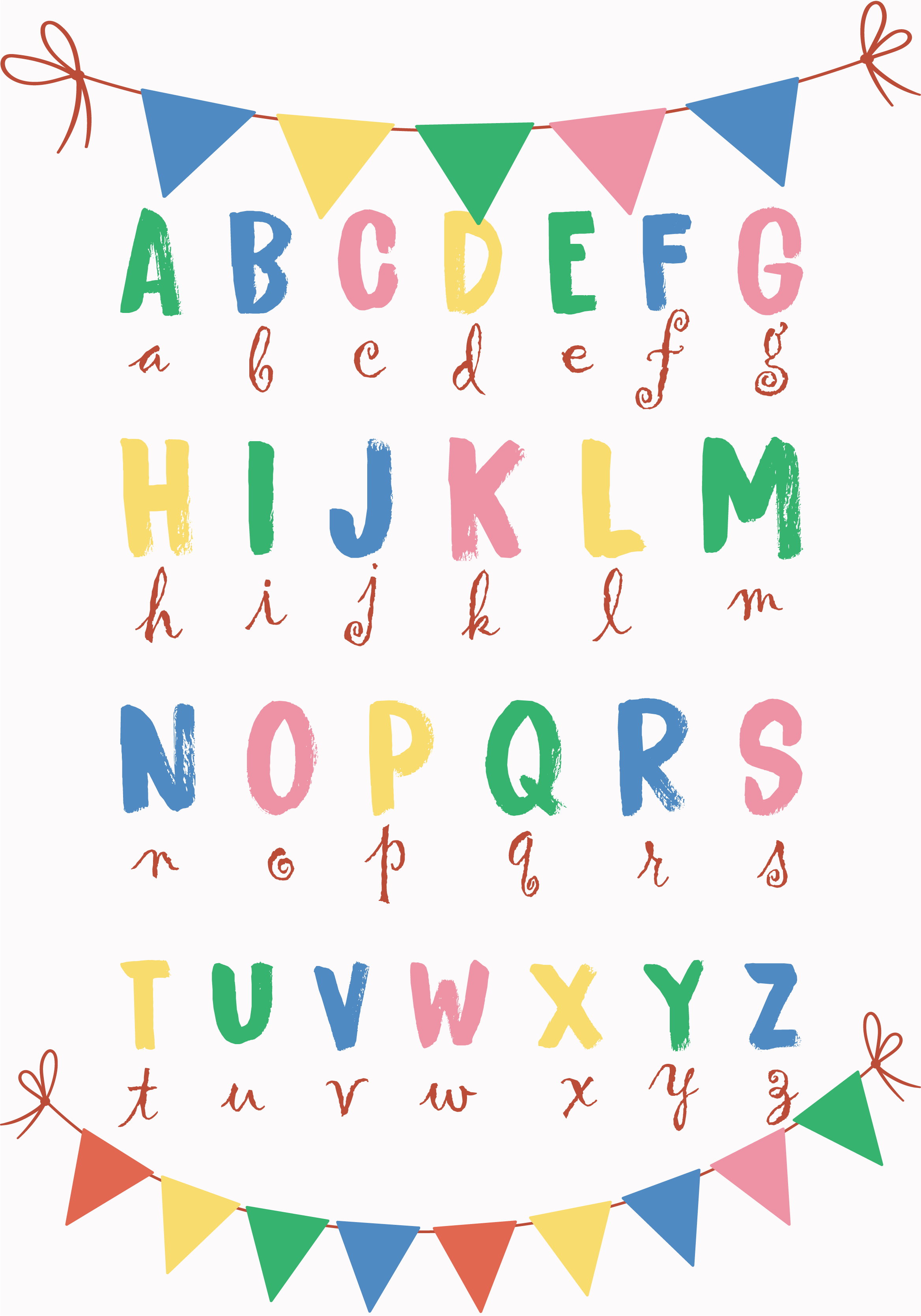 Poster chambre enfant majuscule et alphabet bas - TenStickers