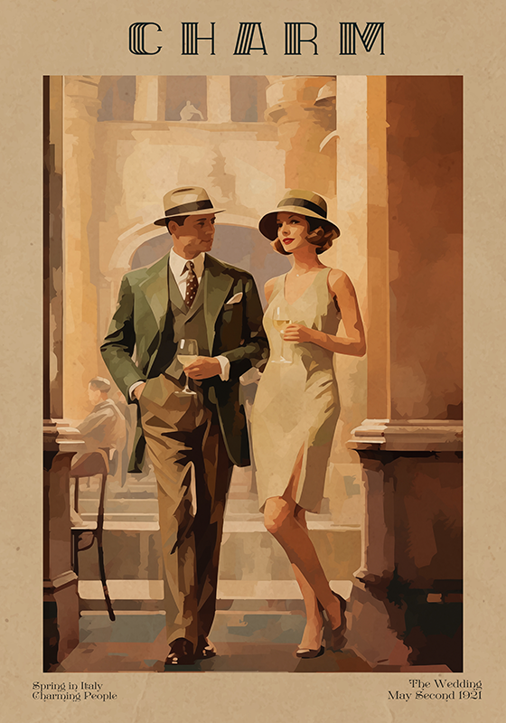 Poster Art Déco magazine de charme - TenStickers