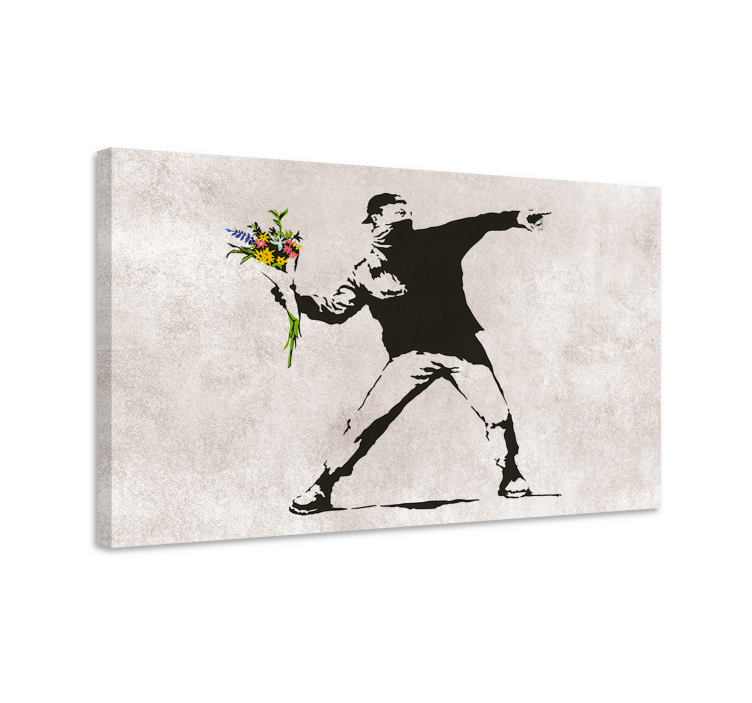 Tableau art jeter des fleurs - TenStickers