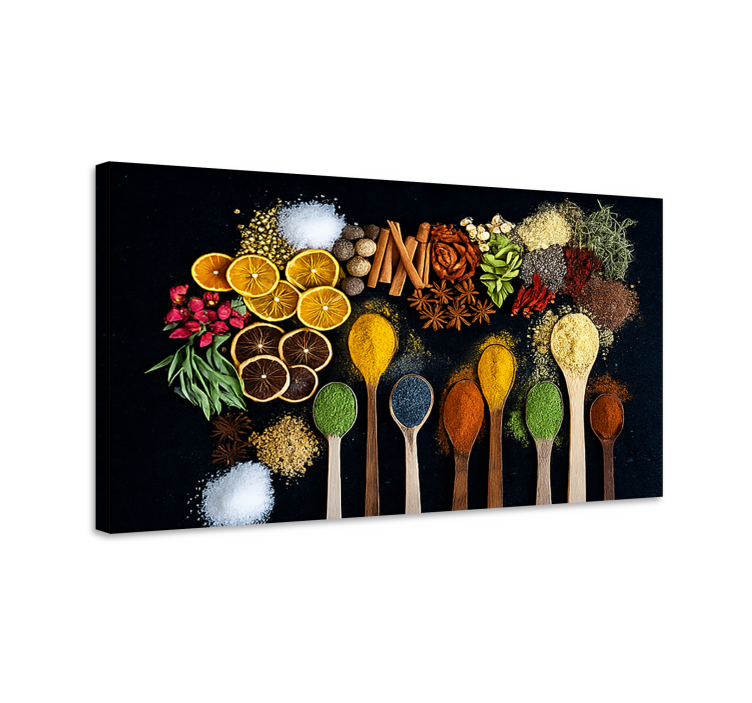 Tableau cuisine herbes colorées - TenStickers